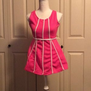 Pink and white dress